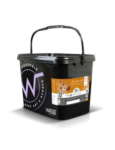 CARAMELATTE MILK 35% - WEISS Couverture Chocolate - 5kg