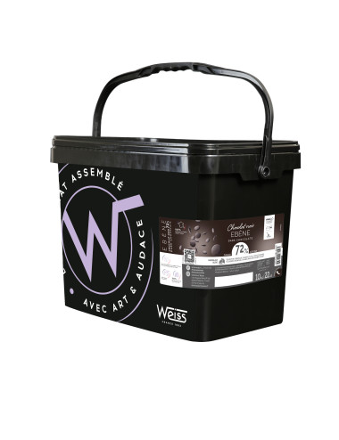 EBÈNE 72% - Chocolat de couverture (4x1 / 5 / 10 kg) - WEISS