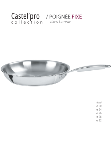 Stainless Steel Fryingpan (Multiply) - Castel'pro Collection - CRISTEL