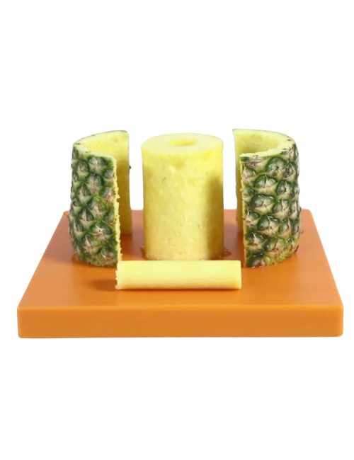 SameTech Coupe-ananas pour éplucher, évider et trancher le fruit, acier