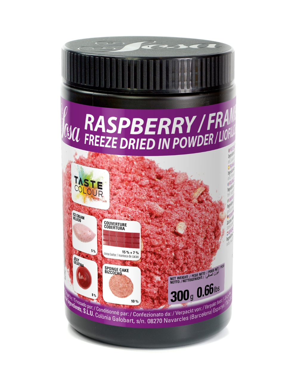 Freeze-dried Raspberry Powder Taste Colour 300g - Sosa