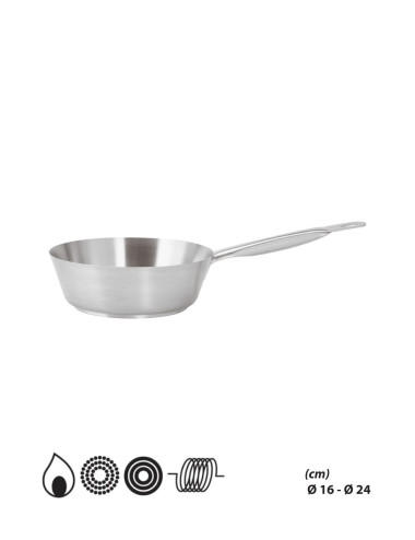 Conical Sauté Pan - Stainless Steel Series 1000 - Paderno