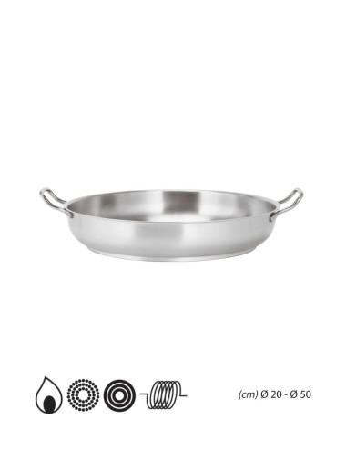 Paella Pan 2 Handles - Stainless Steel Series 1100 - Paderno