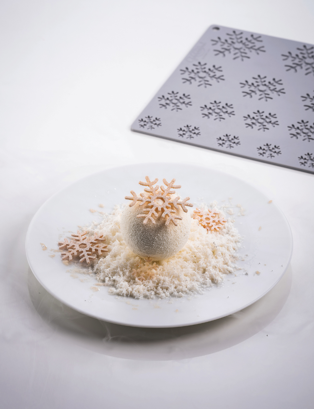 Louche En Silicone Motif Neige | Manche Inox 32 Cm | Résiste à 220°C, Lave-vaisselle | Pour Soupes, Sauces