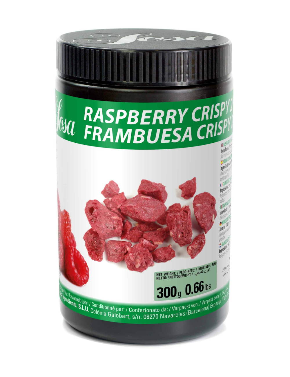 Raspberry Crispy - 300g jar - Sosa