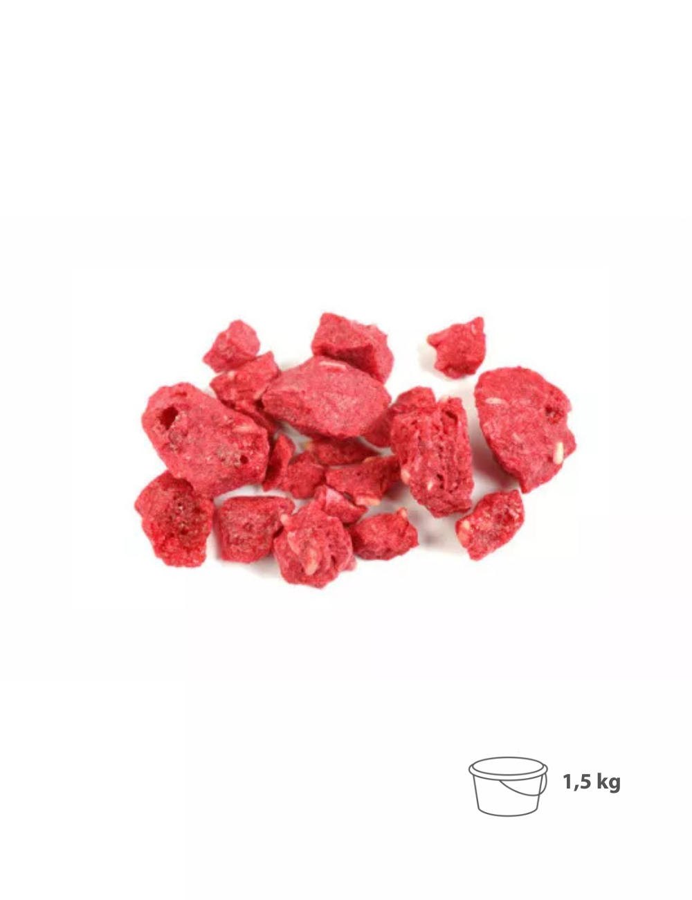Raspberry Crispy 2-10mm - Freeze-Dried Fruit Pieces 1.5kg - Sosa