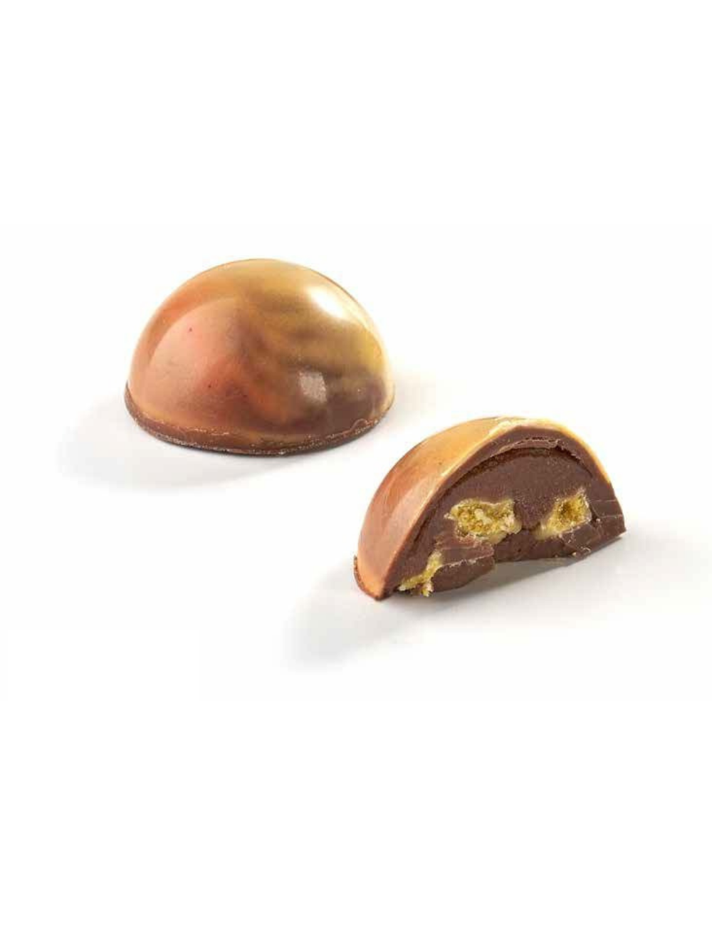 Sosa Crispy Range - Chocolate bonbon insert application