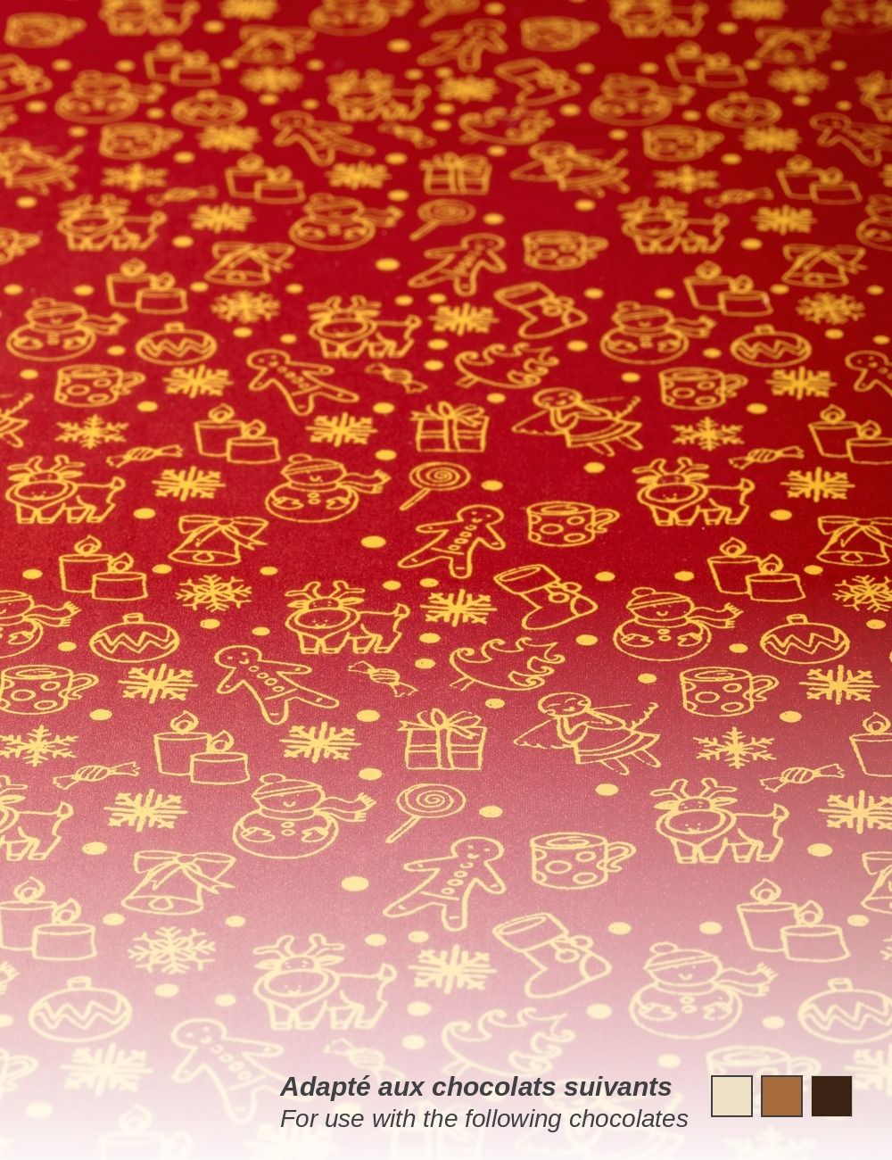 Christmas Pattern - Suitable for dark, milk and white chocolate - PAVONI