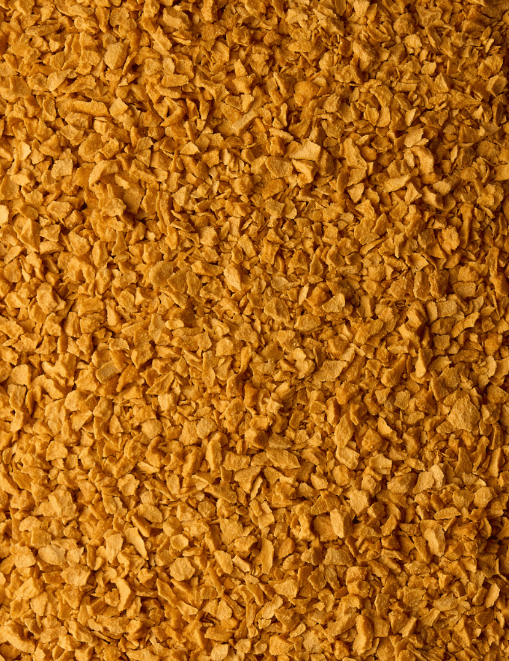 Apricot Crispy - Detailed view of off deep orange colour and matte finish flakes - Sosa