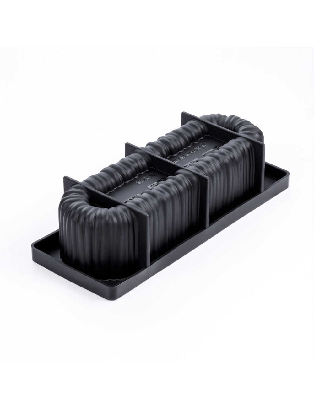 Pavocake Silk Yule log mould, underside view with stabilising feet - Pavoni