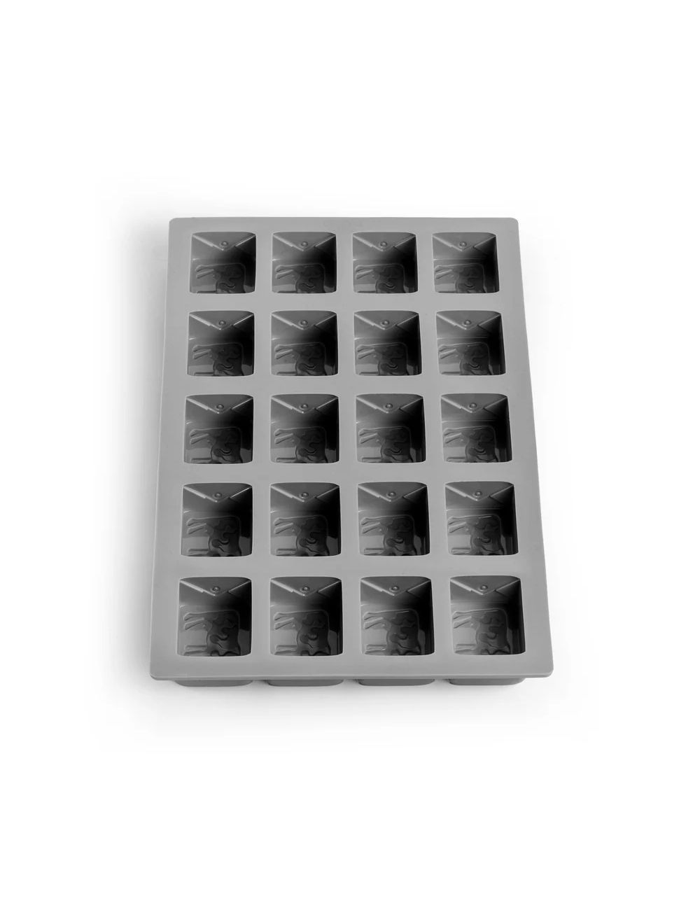 Vue du dessus - moule en silicone Burro Box, 20 empreintes - gamme Gourmand Pavoni