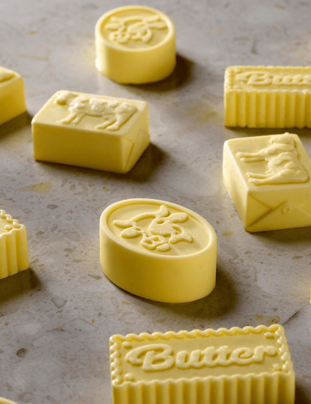 Muu Muu - Médaillon de beurre à tête de vache, avec les formes Butter et Burro Box de la gamme Gourmand Pavoni - GG084